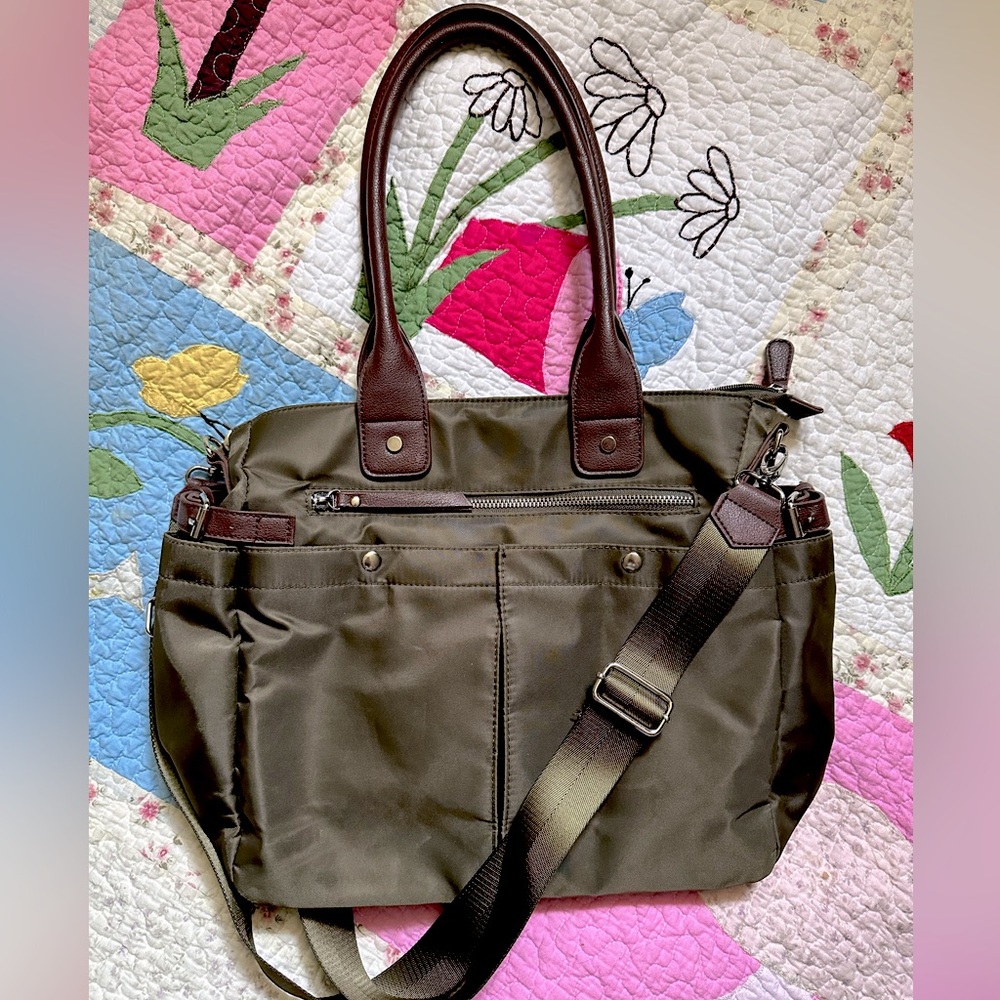 Olive Green Commuter Tote